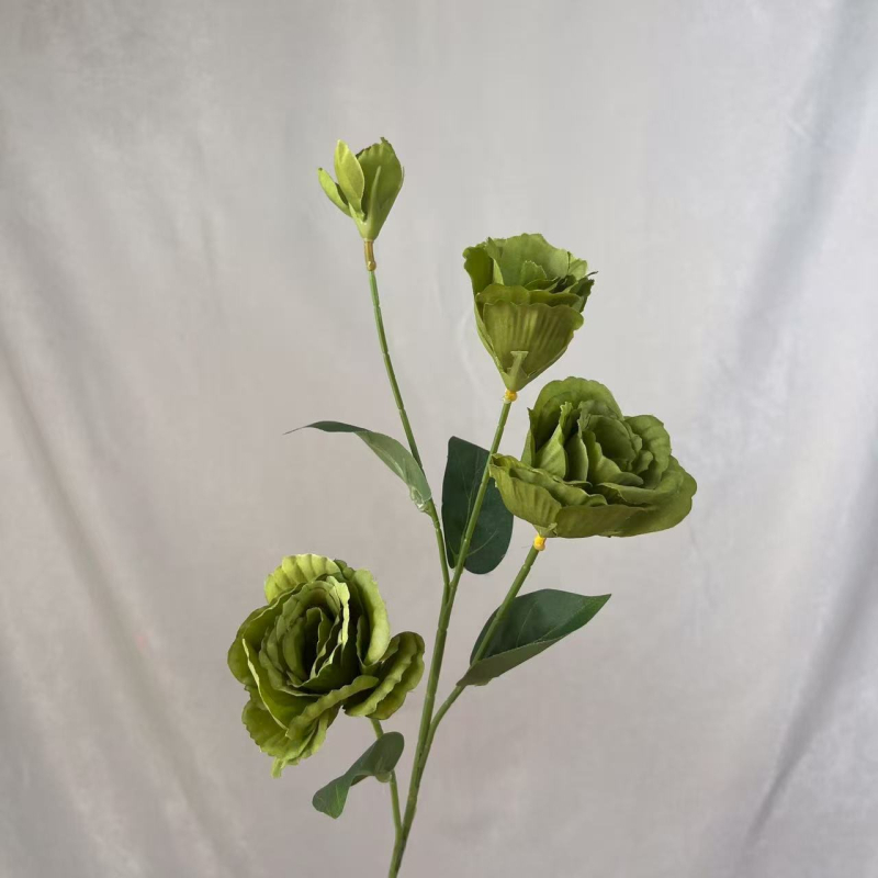 Umjetni lisianthus buket, 6 glav, svilen cvijet, injekcijsko lijevanje, za vjenčanja i dnevni dekor