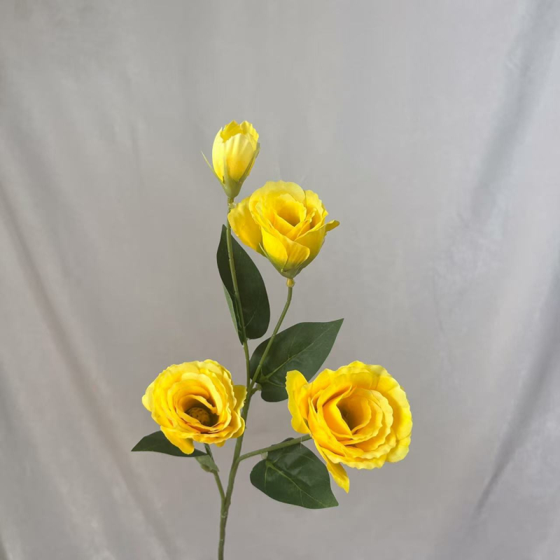 Umjetni lisianthus buket, 6 glav, svilen cvijet, injekcijsko lijevanje, za vjenčanja i dnevni dekor