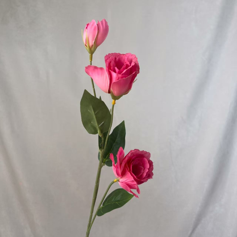 Umjetni lisianthus buket, 6 glav, svilen cvijet, injekcijsko lijevanje, za vjenčanja i dnevni dekor