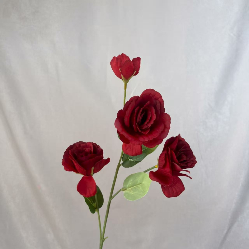 Umjetni lisianthus buket, 6 glav, svilen cvijet, injekcijsko lijevanje, za vjenčanja i dnevni dekor