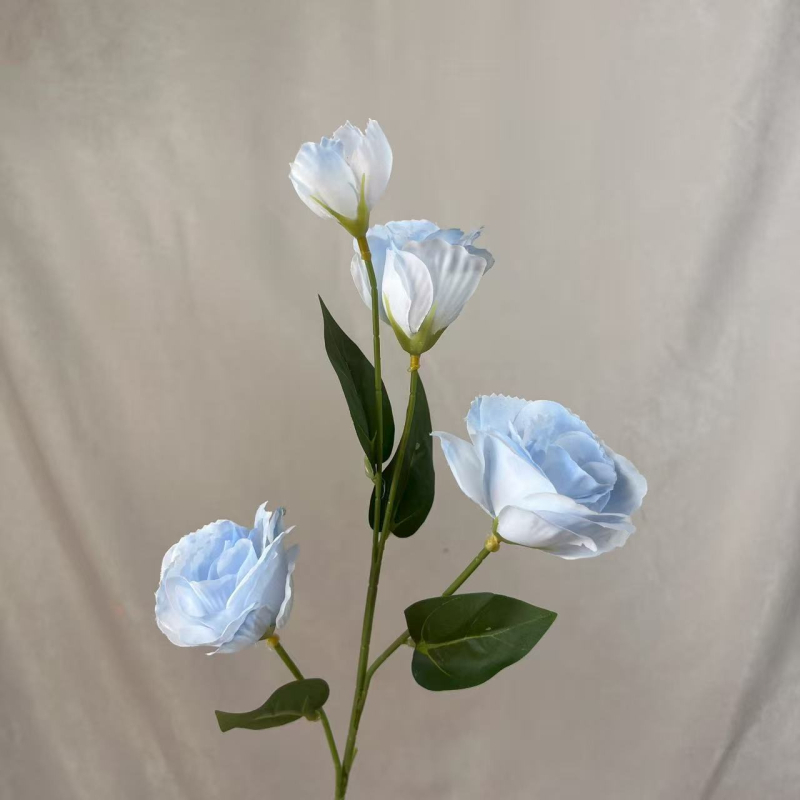 Umjetni lisianthus buket, 6 glav, svilen cvijet, injekcijsko lijevanje, za vjenčanja i dnevni dekor