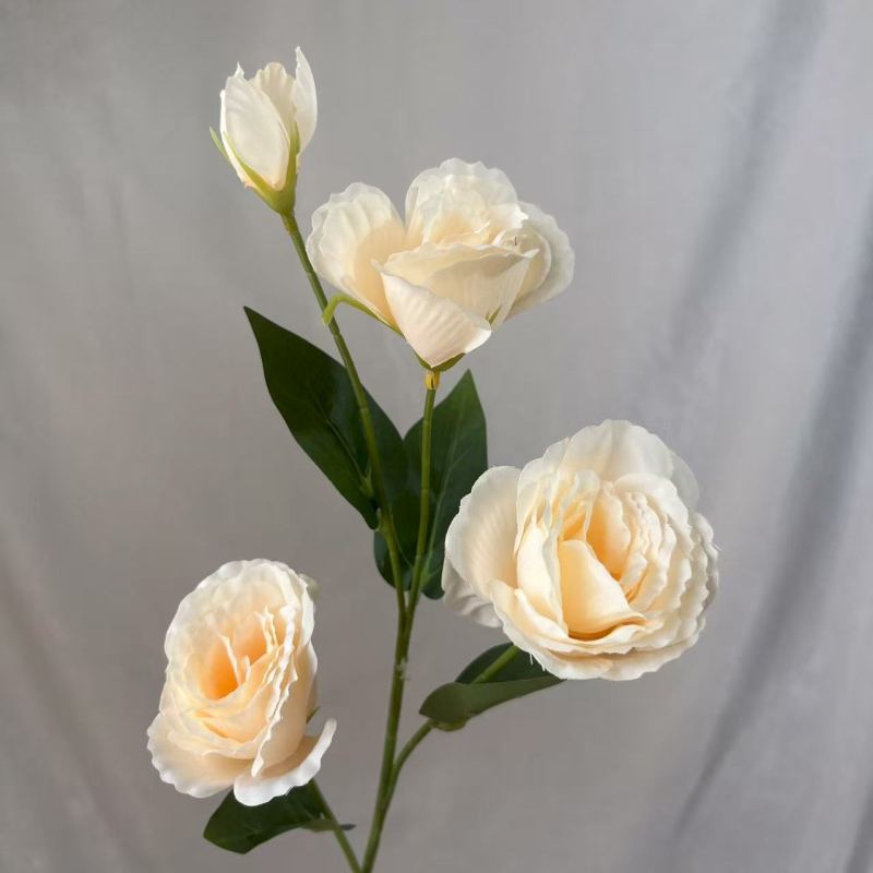 Umjetni lisianthus buket, 6 glav, svilen cvijet, injekcijsko lijevanje, za vjenčanja i dnevni dekor