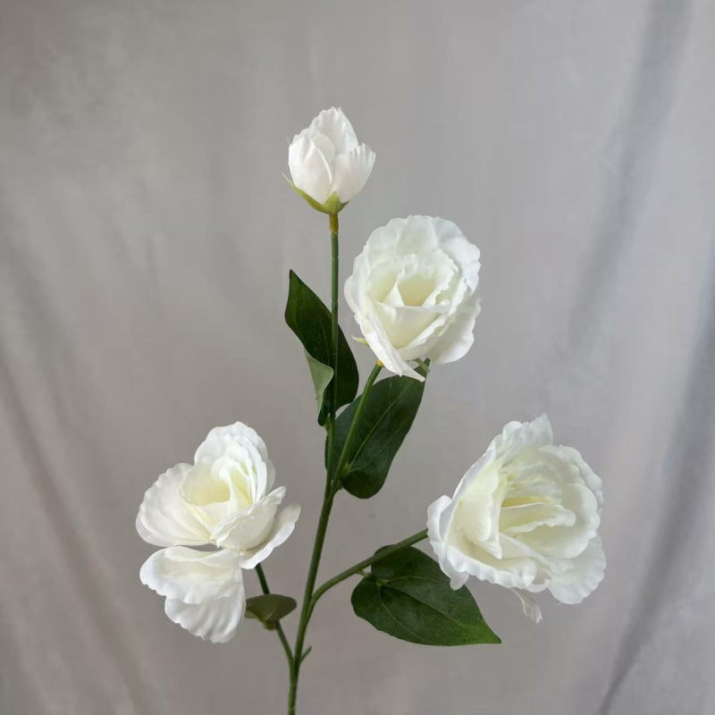 Umjetni lisianthus buket, 6 glav, svilen cvijet, injekcijsko lijevanje, za vjenčanja i dnevni dekor