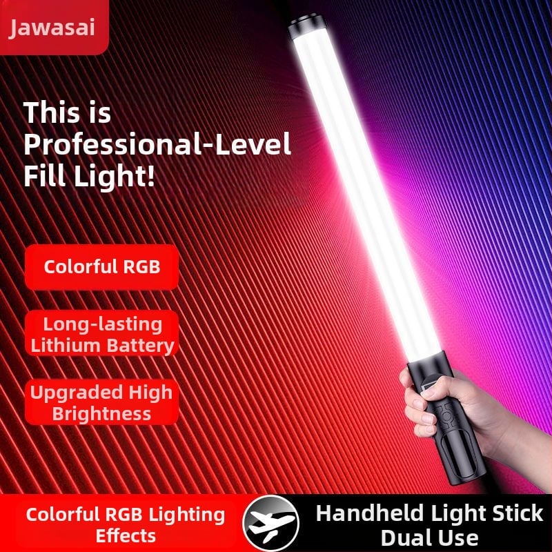 Ručný RGB svetelný tyč pre fotografovanie a video, prenášateľné doplňujúce svetlo do interiéru, 3 farebné teploty, pod 10W, Huibei