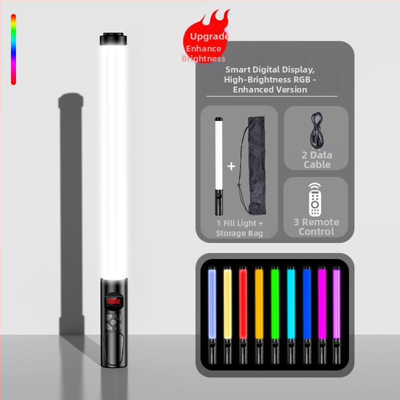 Ručný RGB svetelný tyč pre fotografovanie a video, prenášateľné doplňujúce svetlo do interiéru, 3 farebné teploty, pod 10W, Huibei