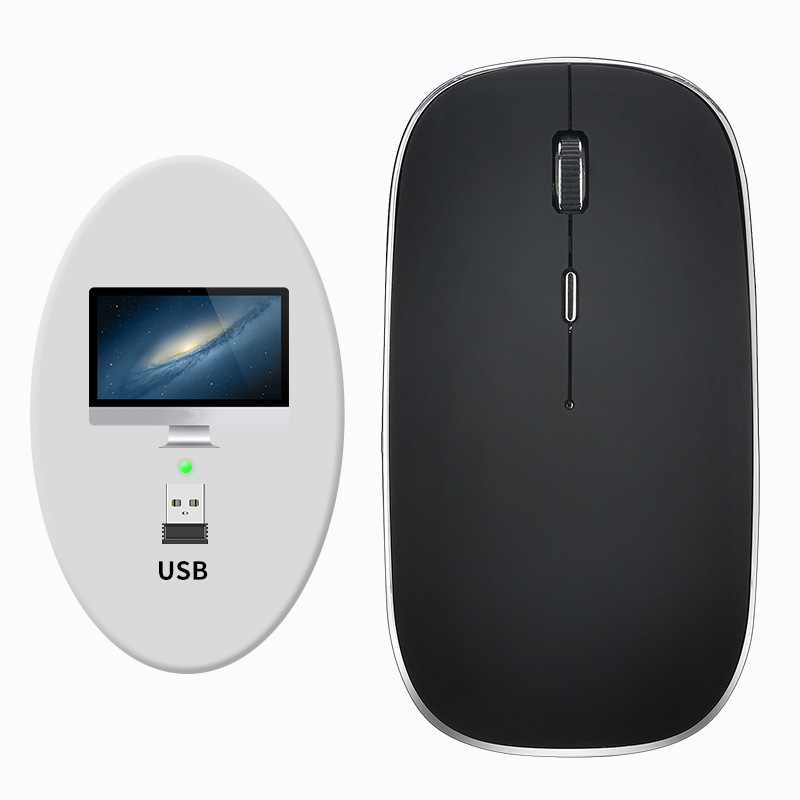 Безжична мишка, 1600 DPI, 2.4GHz USB връзка, 4 бутона, презареждаща