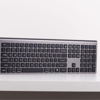 Комплект клавиатура и мишка, безжичен с двоен режим Bluetooth + 2.4G, 1600dpi, ергономичен и водоустойчив, модел H-868A, за лаптоп и офис.