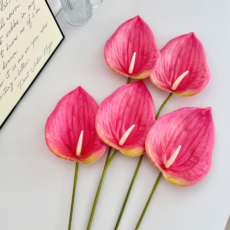 3D ispisani umjetni lotos cvijet, jednu granu, Soft PVC materijal, svadbena i kućna dekoracija, rekviziti za fotografiju