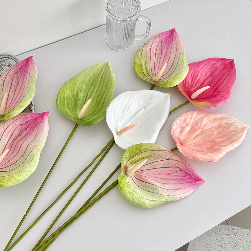 3D ispisani umjetni lotos cvijet, jednu granu, Soft PVC materijal, svadbena i kućna dekoracija, rekviziti za fotografiju