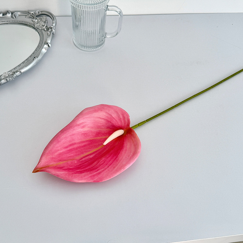 3D ispisani umjetni lotos cvijet, jednu granu, Soft PVC materijal, svadbena i kućna dekoracija, rekviziti za fotografiju
