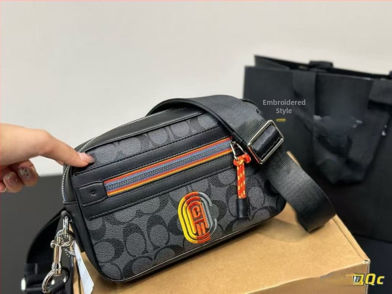 Vīriešu kameru plecu soma - PVC materiāls, brīvā laika ceļošanas stils, poliestera odere, 2018. gada pavasaris, ikdienas lietošanai