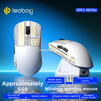 GM3 Bežični gaming miš s tri načina – Bluetooth, 2.4G i kabelska veza, 12000 DPI, 5 tipki, punjiva baterija