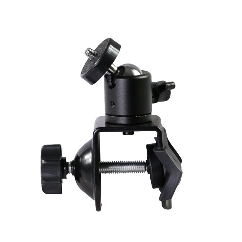 360°-os forgó PTZ clamp asztali tartó, C-típus, fém felépítés, gombos szerelés, univerzális kamerák és okostelefonok számára