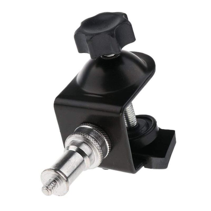 360°-os forgó PTZ clamp asztali tartó, C-típus, fém felépítés, gombos szerelés, univerzális kamerák és okostelefonok számára