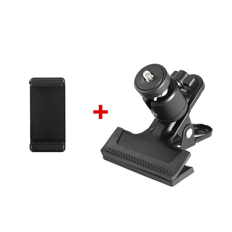 360°-os forgó PTZ clamp asztali tartó, C-típus, fém felépítés, gombos szerelés, univerzális kamerák és okostelefonok számára