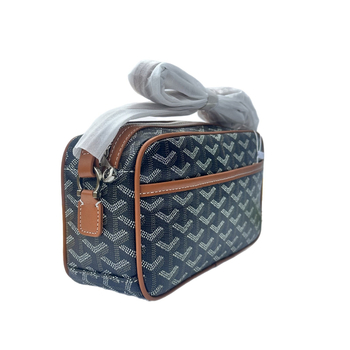 Кроссбоди чанта с геометричен модел, PVC материал, водоустойчива, извита презрамка, унисекс (PVC; геометричен модел; водоустойчива; извита презрамка; унисекс)