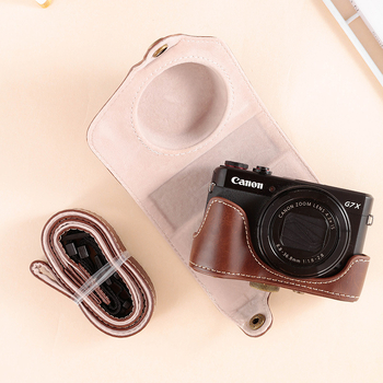 Kamerová taška Canon G7X — PU materiál, taška na rameno, zníženie zaťaženia, ohnutý ramenný popruh