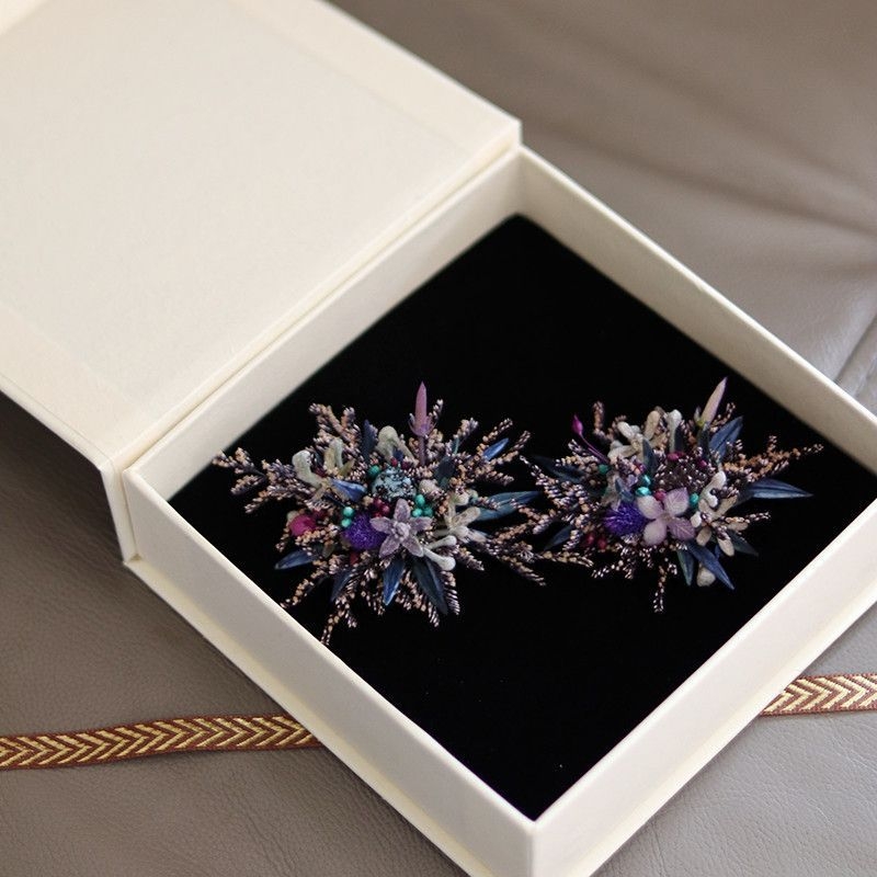 Inel cu flori păstrate și broșă – stil pădure pentru nuntă, design personalizat, concept original (Brand: altul; Material: altul; Varietate: buchete amestecate)