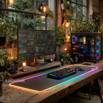 RGB šarena stolna podloga za miš, veličina 300×800 mm, osvijetljena, za gaming i ured