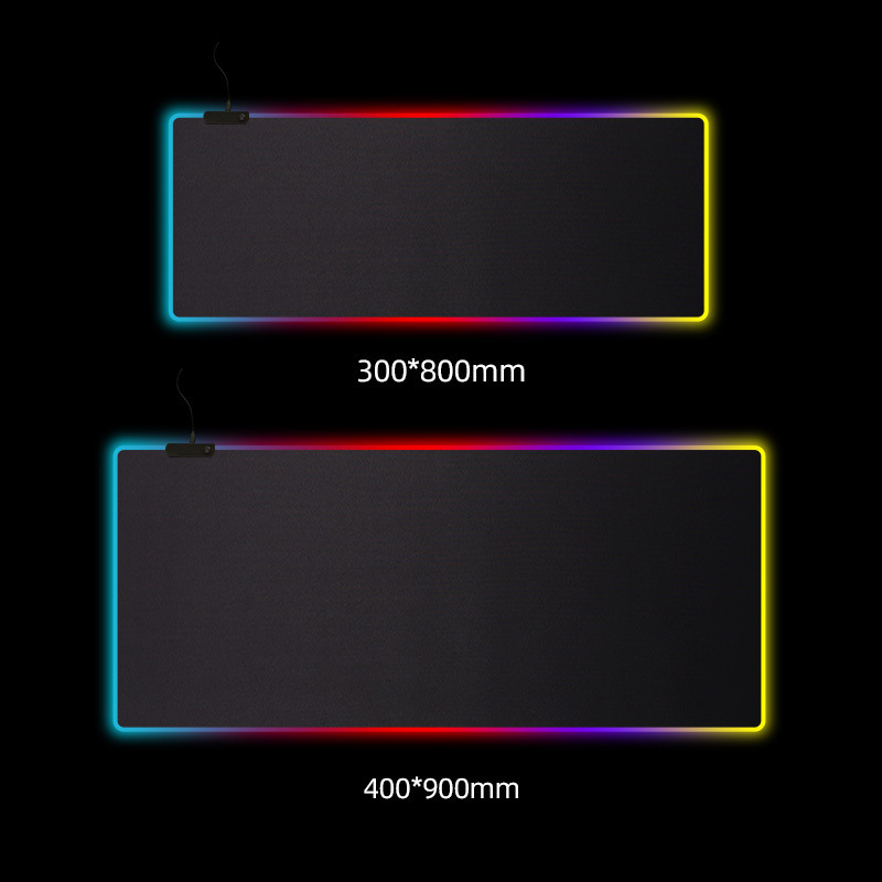 RGB šarena stolna podloga za miš, veličina 300×800 mm, osvijetljena, za gaming i ured