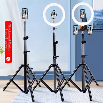 Minwan Držiak na živé vysielanie, prenosný univerzálny kovový statív s osvetlením pre fotografovanie v exteriéri