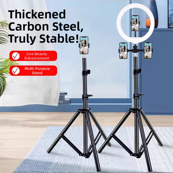 Minwan Držiak na živé vysielanie, prenosný univerzálny kovový statív s osvetlením pre fotografovanie v exteriéri