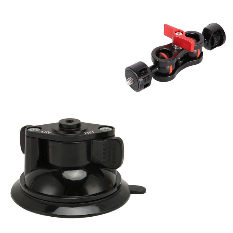 Trikojinio stovo galvos rinkinys, aliuminio lydinys, maksimali apkrova 2 kg, universalus siurbimo laikiklis telefonams, Magic Hand tvirtinimas veiksmo kameroms