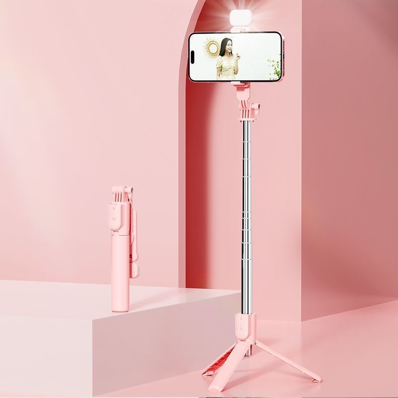 3-in-1 Selfie statīvs ar metāla konstrukciju un tālruņa turētāju videoklipiem un ceļojumu fotogrāfijai