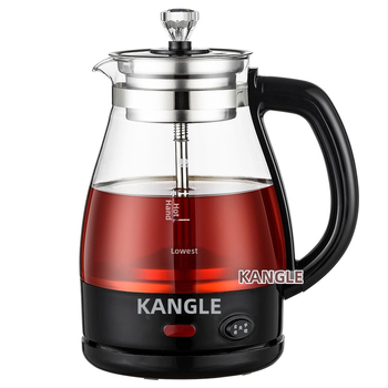 Daudzfunkcionāla tējas pagatavošanas ierīce ar borosilikāta stiklu, tilpums līdz 1 L, 600 W, 220 V, pogu vadība, piemērots 2–3 personām