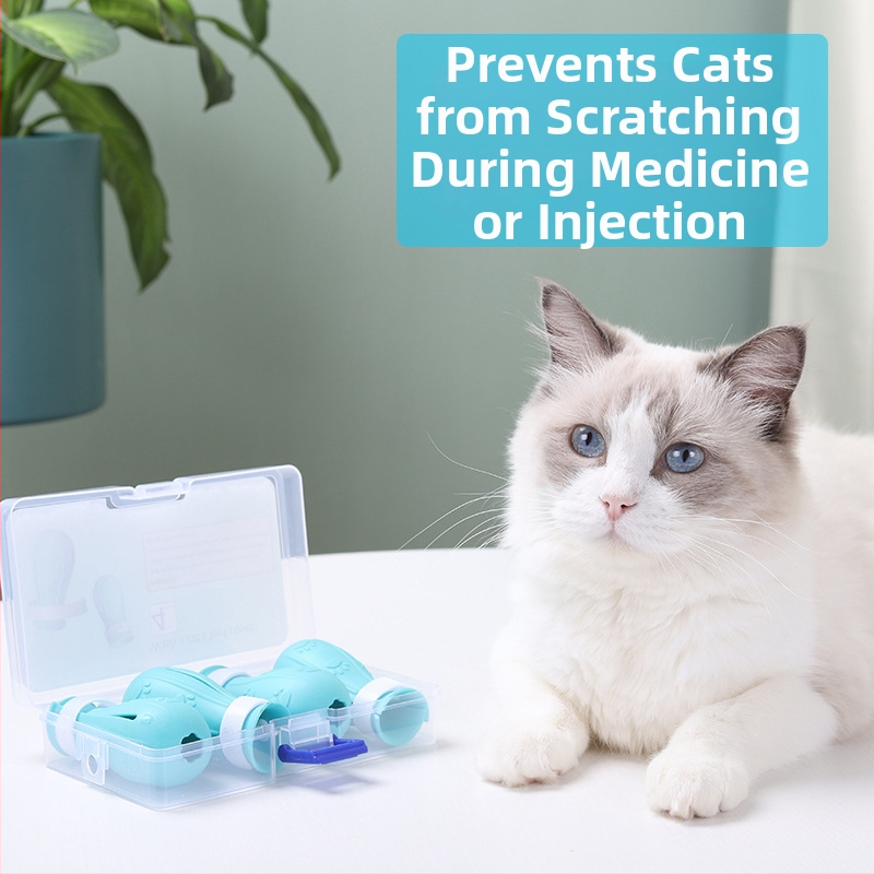 Mačacie topánky na kúpanie – mäkká gumová podrážka, proti škrabaním, na podávanie liekov