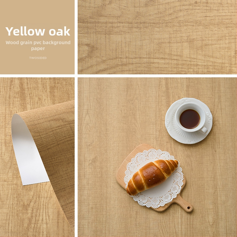 3D medžio tekstūros fono plokštė maisto fotografijai, PVC tekstūra, retro stilius