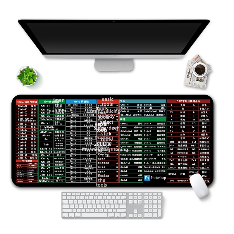 Velika gumena podloga za stol za gaming i ured, jednostrana, protivklizna, kompatibilna s toplinskim prijenosom, s logom, dimenzije 300×600/800×300/900×400 mm
