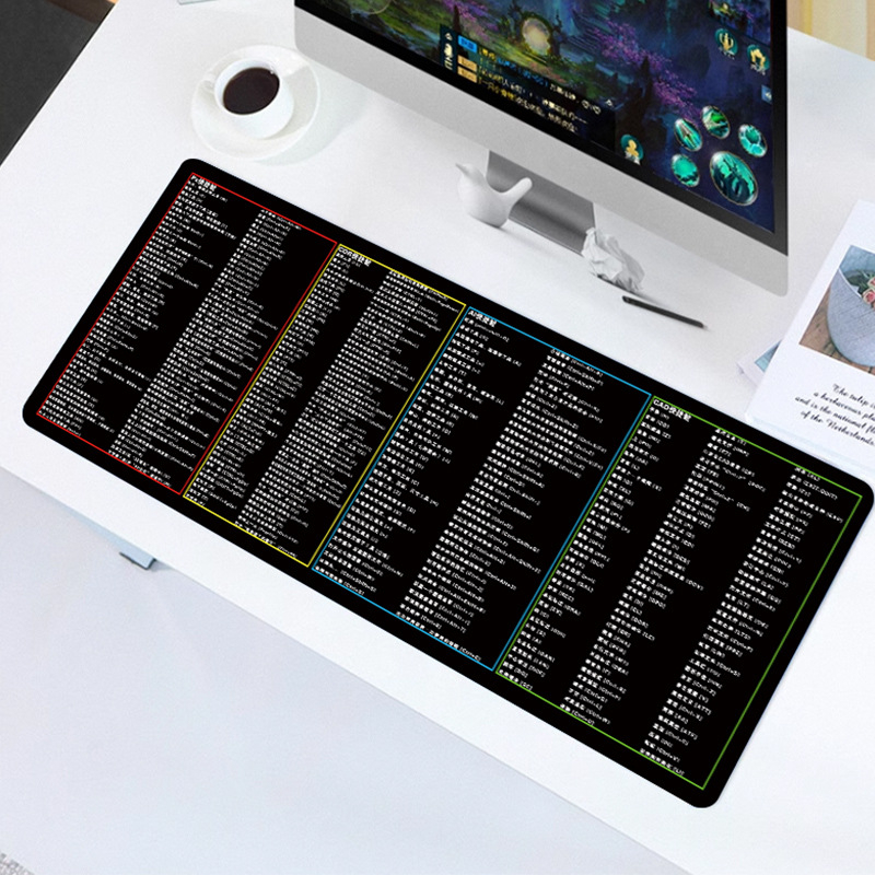 Velika gumena podloga za stol za gaming i ured, jednostrana, protivklizna, kompatibilna s toplinskim prijenosom, s logom, dimenzije 300×600/800×300/900×400 mm