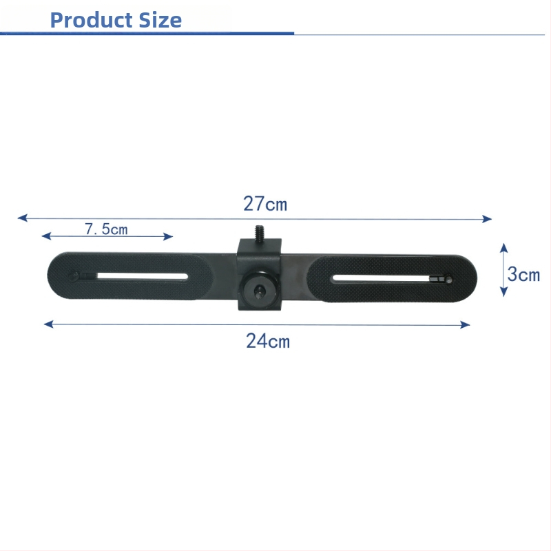 Aliuminio lydinio kryžminis laikiklis su hot shoe tvirtinimu SLR fotoaparatams, kelių pozicijų mobiliojo telefono laikiklis, maksimali apkrova 2 kg