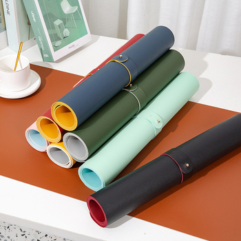 Bőr asztali alátét, kétoldalas, csúszásmentes, logónyomtatás