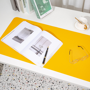 Bőr asztali alátét, kétoldalas, csúszásmentes, logónyomtatás