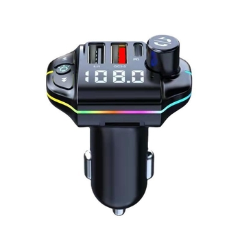 A8-A18 Autós Bluetooth lejátszó PD 3.1A töltő, két USB, FM adó, Monokróm kijelző