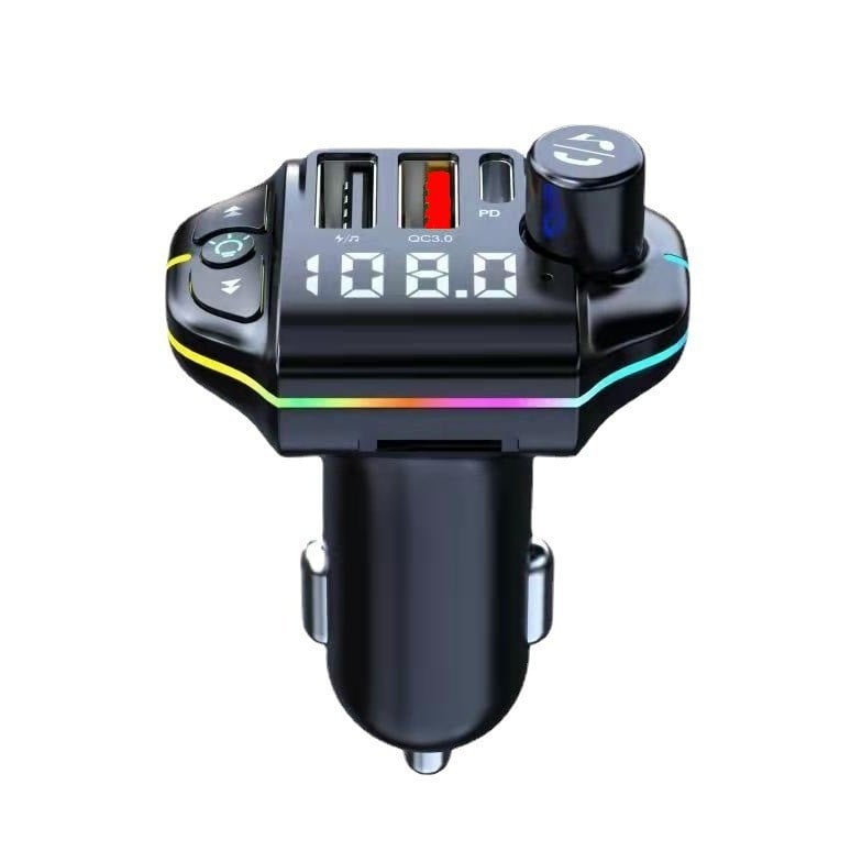 A8-A18 Autós Bluetooth lejátszó PD 3.1A töltő, két USB, FM adó, Monokróm kijelző