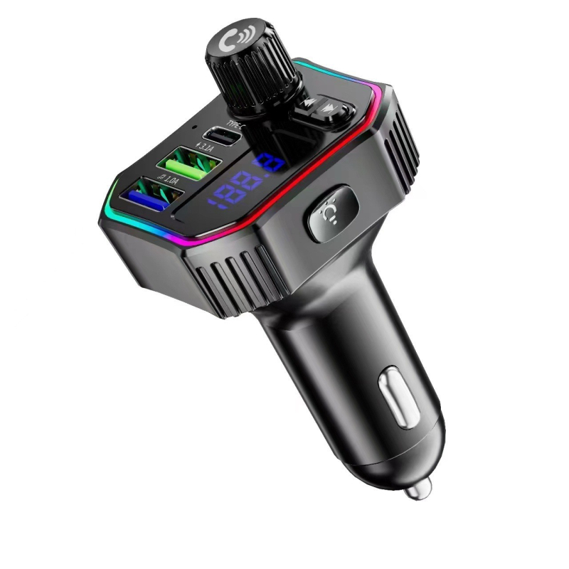 A8-A18 Autós Bluetooth lejátszó PD 3.1A töltő, két USB, FM adó, Monokróm kijelző