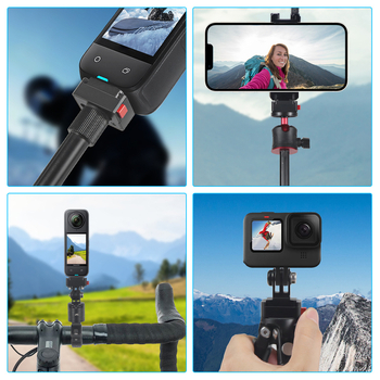 BGNing Gyorskioldó alap Insta360 X4hez, DJI Osmo panoráma kamerákhoz – alumíniumötvözet, 1/4 adapter, mini gyorskioldó tartó