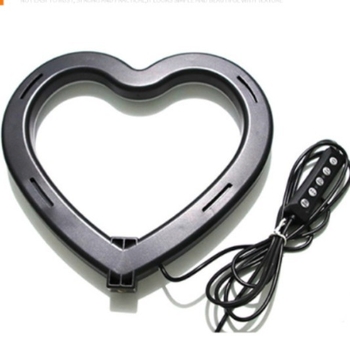 Lumină LED în formă de inimă pentru live streaming pe telefon — 6W, 5V, model JM-LR06, iluminare pentru transmisiuni live, personalizabilă