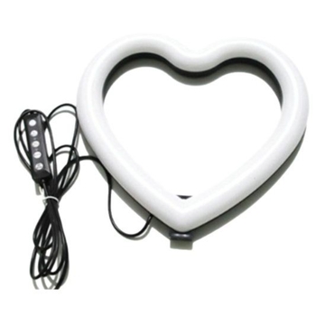 Lumină LED în formă de inimă pentru live streaming pe telefon — 6W, 5V, model JM-LR06, iluminare pentru transmisiuni live, personalizabilă