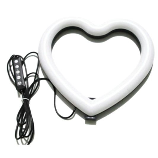 Lumină LED în formă de inimă pentru live streaming pe telefon — 6W, 5V, model JM-LR06, iluminare pentru transmisiuni live, personalizabilă