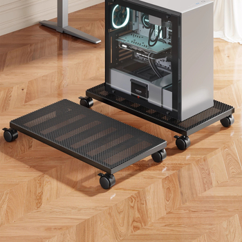 Vasból készült számítógép-ház állvány kerekkel, mozgatható alap, egyszintes, többfunkciós tároló otthonra és irodára
