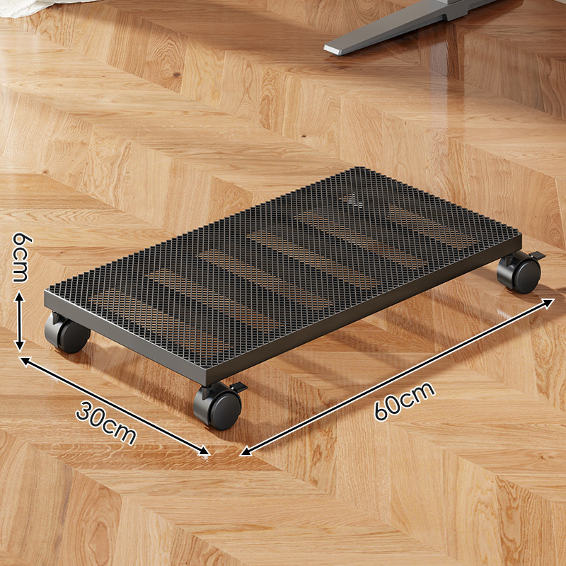 Vasból készült számítógép-ház állvány kerekkel, mozgatható alap, egyszintes, többfunkciós tároló otthonra és irodára