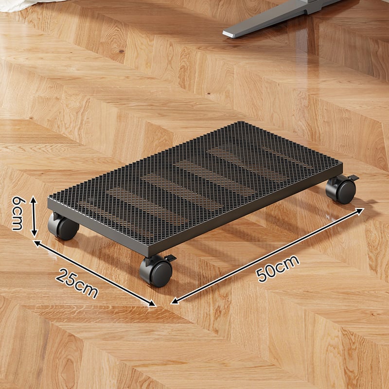 Vasból készült számítógép-ház állvány kerekkel, mozgatható alap, egyszintes, többfunkciós tároló otthonra és irodára