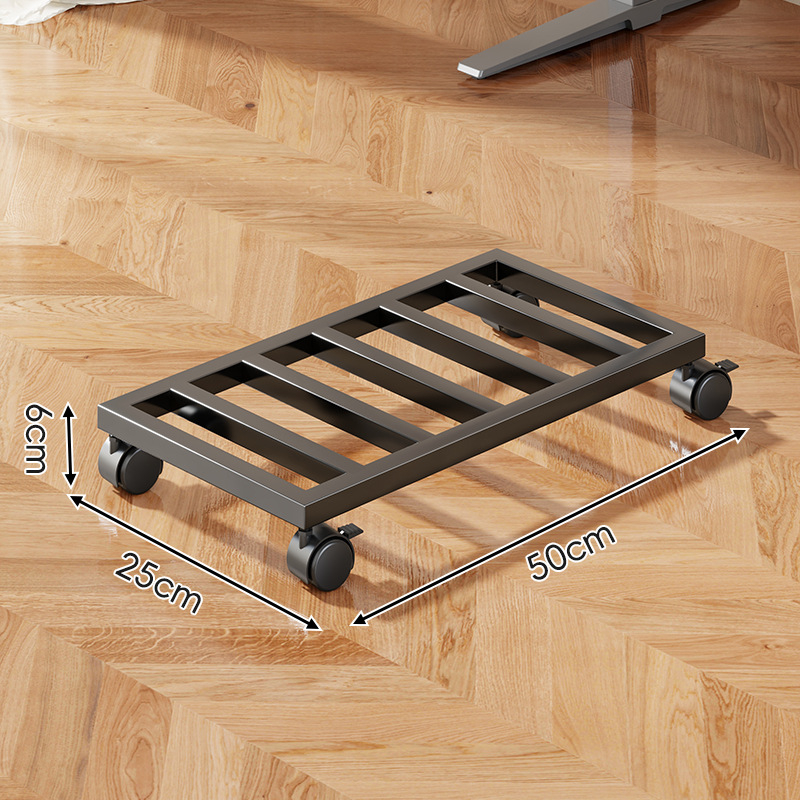 Vasból készült számítógép-ház állvány kerekkel, mozgatható alap, egyszintes, többfunkciós tároló otthonra és irodára