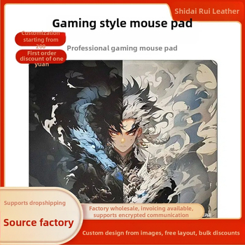 Hráčska podložka pod myš s drsným povrchom, prírodná guma, jednostranná, tepelný transfer tlač