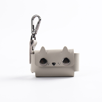 Δερμάτινος φορητός διανομέας σακουλών αποβλήτων κατοικίδίων με καρτούν σχήμα και επίπεδο στόμιο