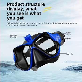 Μάσκα κατάδυσης με βάση για κάμερα, σώμα από σιλικόνη+PC, ZMZDIVE